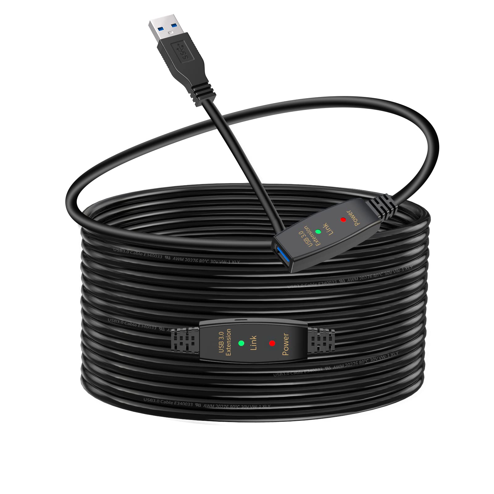 Amazon.co.jp: LDKCOK Active USB 3.0 延長ケーブル 30フィート - オス